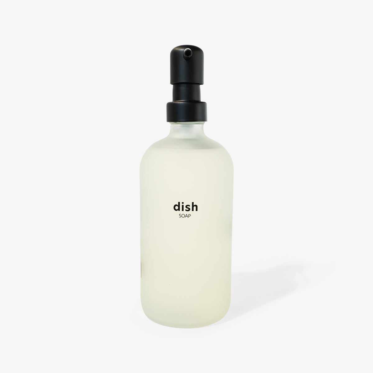 Frosted Glass Refillable Dish Soap Bottle with Concentrated Soap – The  Earthly Collective